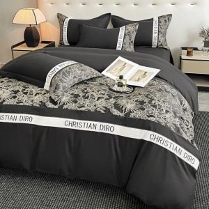 Home use four seasons skin-friendly cotton brushed relief embroidery four-piece set