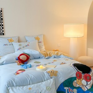 New atmospheric digital pure cotton set lemon four-piece set