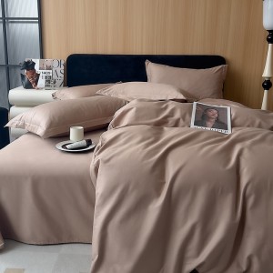 Pure cotton knitted cotton printed and dyed solid color four-piece set