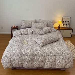 New autumn/winter high-weight cotton and linen retro monsoon-style raw linen four-piece set