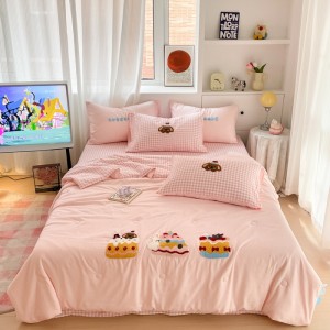 Cloud cotton cartoon towel embroidered summer quilt single product four-piece set