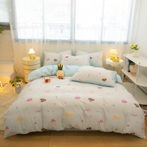 New 40-count pure cotton cartoon series four-piece suit