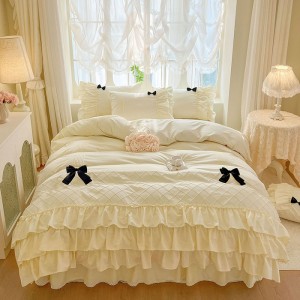 Cotton Waffle Princess Dress Four-Piece Set