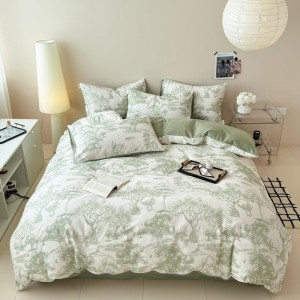 40s twill pure cotton brushed four-piece set