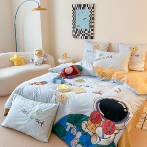 New atmospheric digital pure cotton set lemon four-piece set