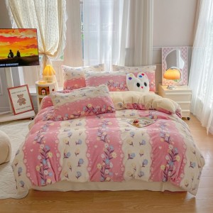 Skin-friendly milk velvet 4D color printing and carving four-piece set