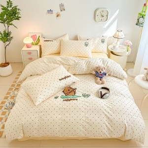 Home new style 100% cotton towel embroidered four-piece set