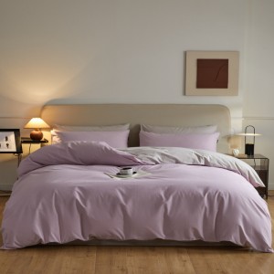 New pure cotton brushed solid color two-piece four-piece set