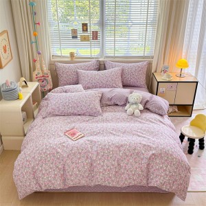Printed fabric AB version double-sided 40s pure cotton four-piece set