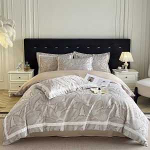 Polygon craft summer three-dimensional relief leaf ice silk four-piece set