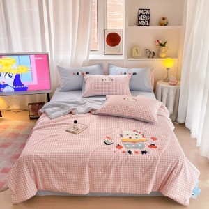 Cloud cotton cartoon towel embroidered summer quilt single product four-piece set