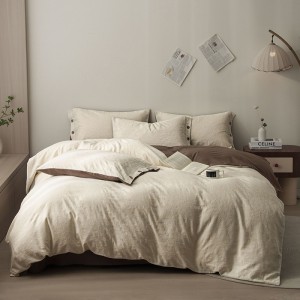 Cotton three-layer washed jacquard household four-piece set