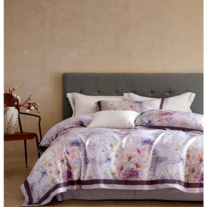 High-count pure cotton yarn-dyed jacquard four-piece set