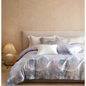 High-count pure cotton yarn-dyed jacquard four-piece set