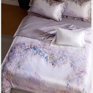 Pure cotton digital reactive printing exquisite four-piece set