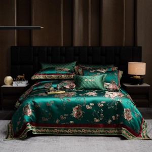 High-end fabric delicate and smooth jacquard embroidered four-piece set
