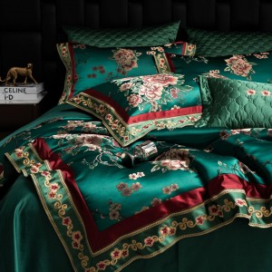 High-end fabric delicate and smooth jacquard embroidered four-piece set