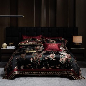 High-end fabric delicate and smooth jacquard embroidered four-piece set