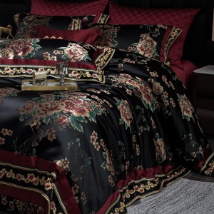High-end fabric delicate and smooth jacquard embroidered four-piece set