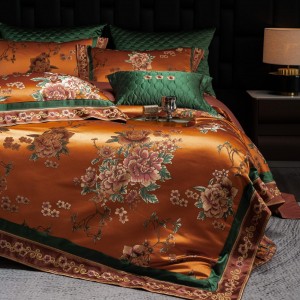 High-end fabric delicate and smooth jacquard embroidered four-piece set