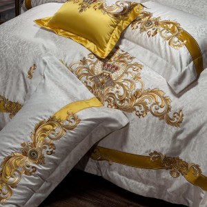 100s long-staple cotton high-precision yarn-dyed jacquard fabric four-piece set
