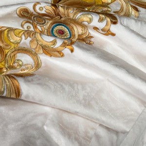 100s long-staple cotton high-precision yarn-dyed jacquard fabric four-piece set