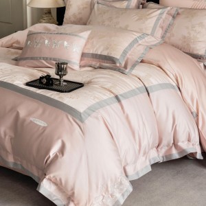 Exquisite cotton home jacquard embroidered four-piece set