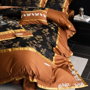 Exquisite cotton home jacquard embroidered four-piece set