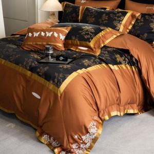 Exquisite cotton home jacquard embroidered four-piece set